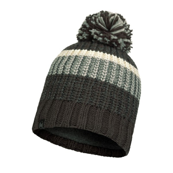 Buff Knitted & Fleece Hat Stig Grey