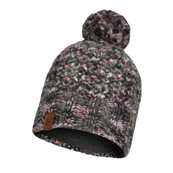 Buff Knitted & fleece Hat Margo Castlerock Grey
