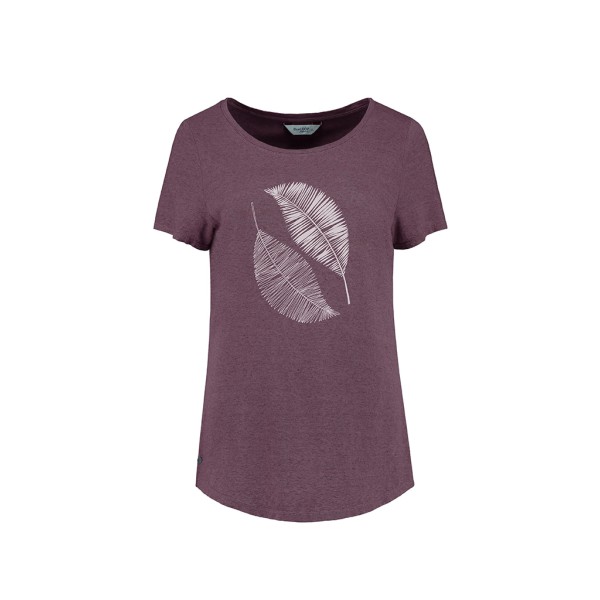 Blue Loop Denimcell Scribble Leaves T-Shirt Women