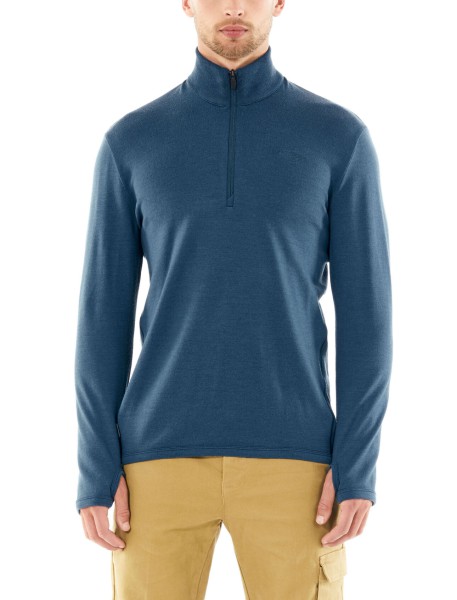 Icebreaker Mens Original LS Half Zip blauw